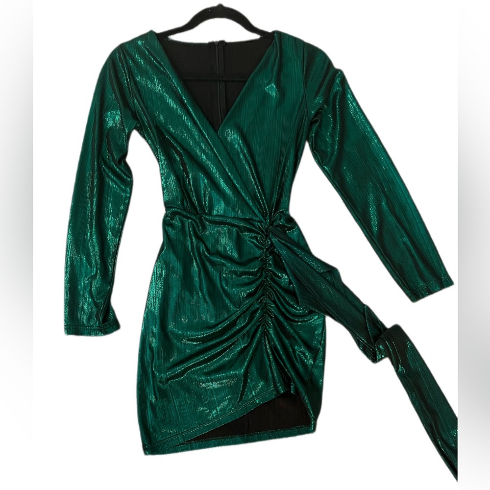 Green Metallic Dress